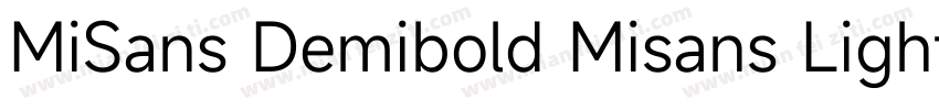 MiSans Demibold Misans Light字体转换